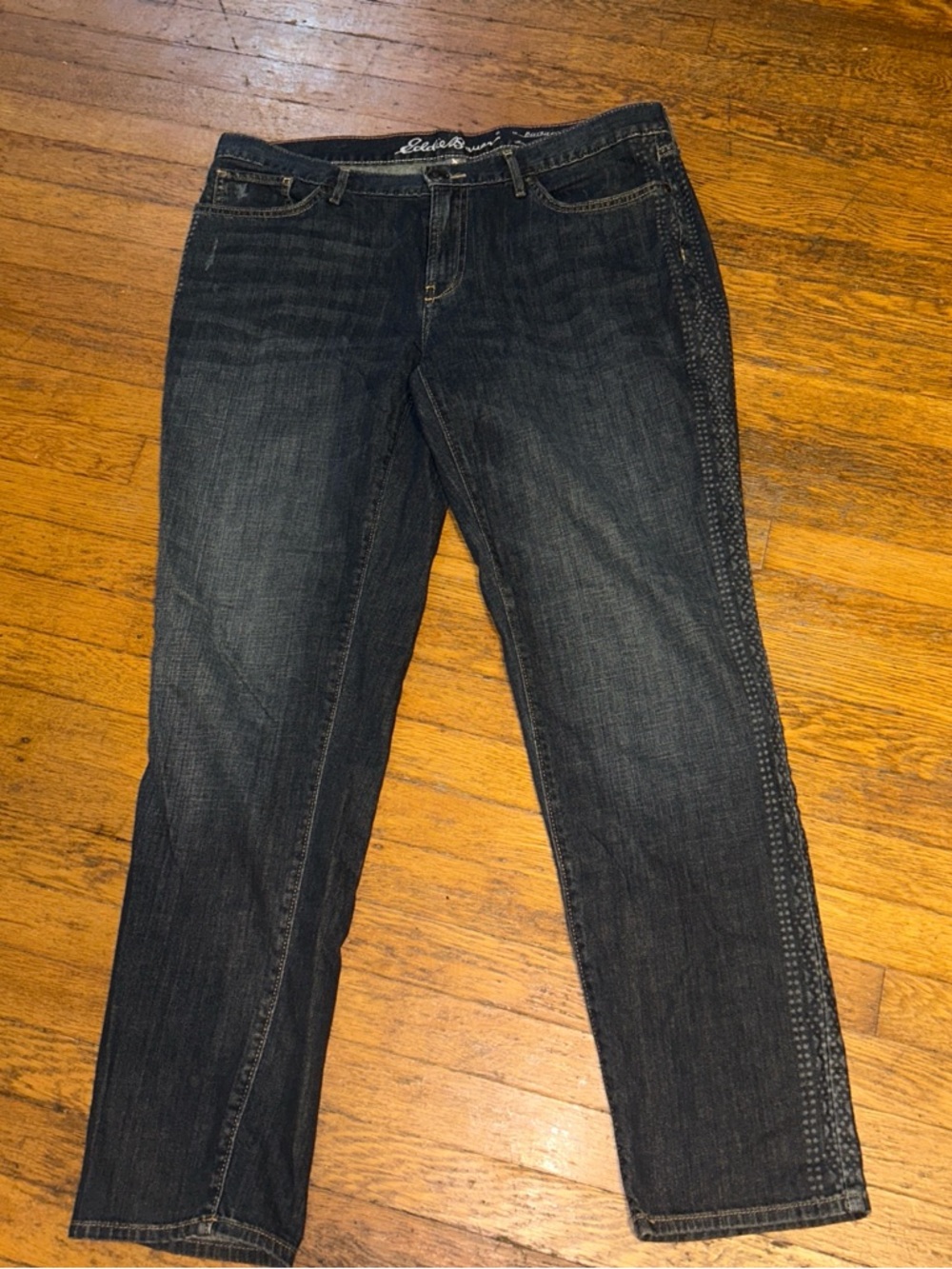 Eddie Bauer Dark Indigo Straight-Leg Jeans